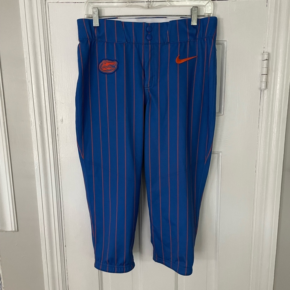 Nike Women’s Medium Softball Pants Florida Gators Royal Orange Pinstripe NWT B13